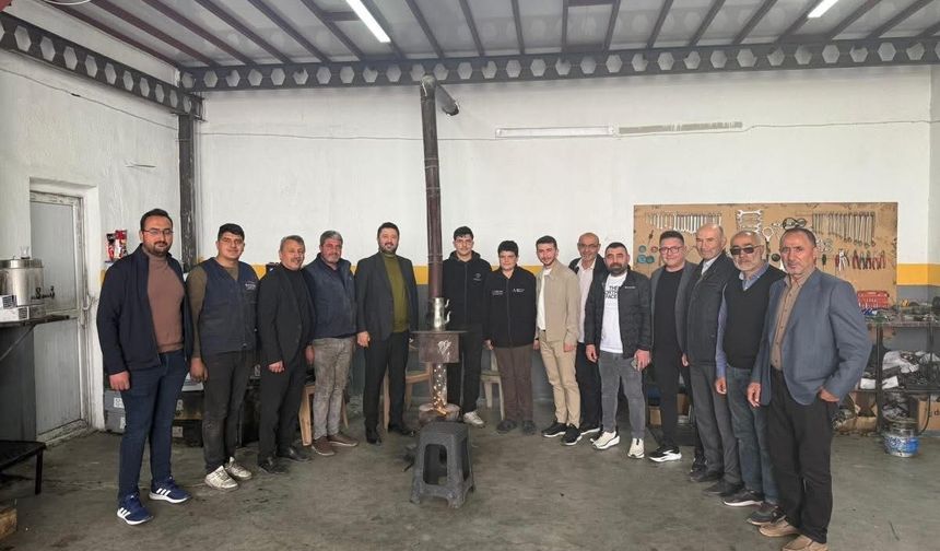 Milletvekili Emre Çalışkan Derinkuyu’da Teşkilat ve Sanayi Esnafıyla Buluştu