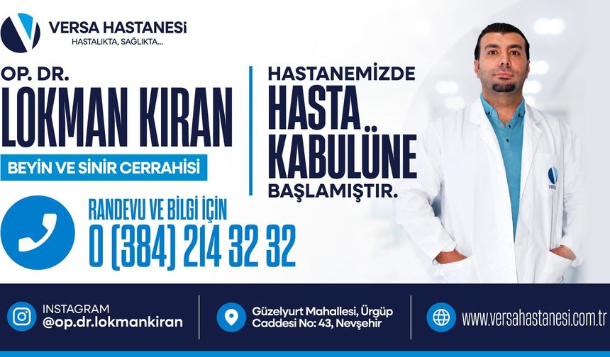 Op. Dr. Lokman Kıran Özel Versa Hastanesi’nde Hasta Kabulüne Başladı