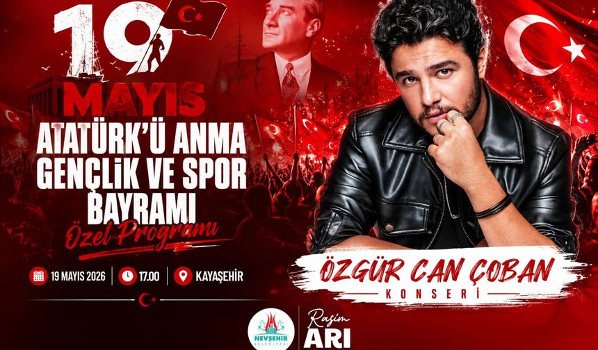 Gençlik ve Spor Bayramı’nda Özgür Can Çoban Sahne Alacak