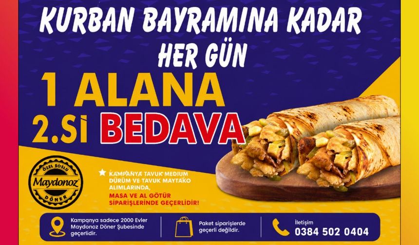 2000 Evler Maydonoz Döner’den Kurban Bayramı’na Özel Kampanya