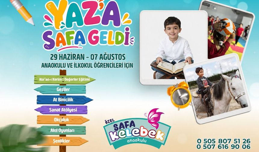 Yaza Safa Geldi: Çocuklar İçin Eğitici ve Eğlenceli Yaz Programı Başlıyor