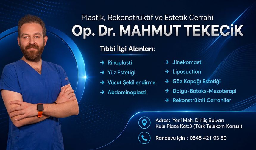 Op. Dr. Mahmut Tekecik Yeni Kliniğinde Hizmet Vermeye Başladı