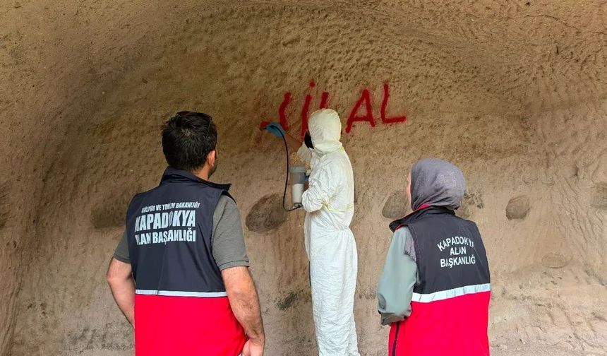 Kapadokya’da Tahrip Edilen Alanlar Özel Yöntemlerle Eski Haline Getiriliyor