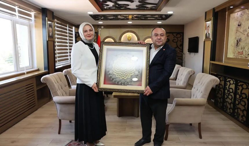 Derinkuyu Belediye Başkanı Taner İnce’den Kaymakam Esra Bozan’a Veda Ziyareti
