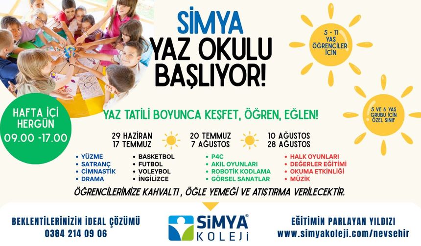 Simya Koleji’nde Yaz Okulu Heyecanı Başlıyor