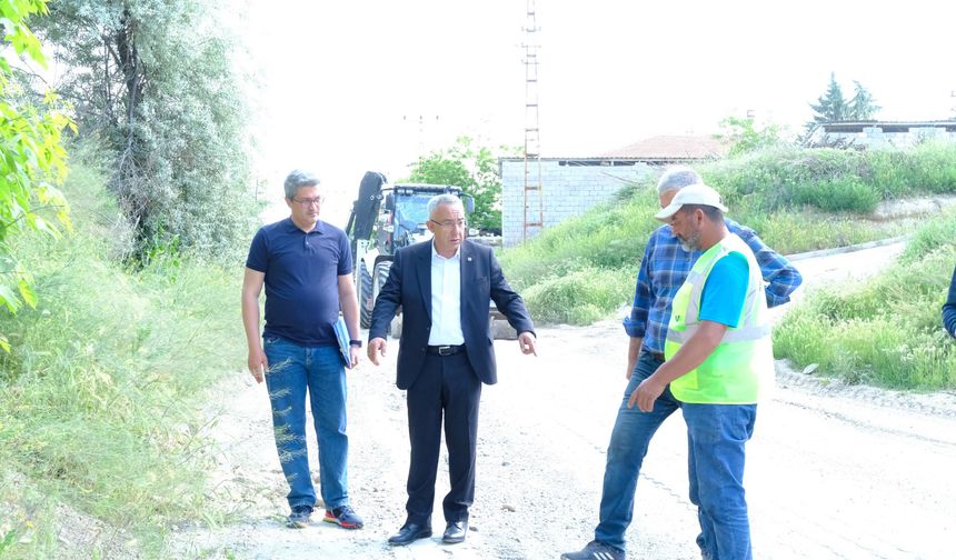 Başkan Erkan Çiftci Tuzköy’de Devam Eden Çalışmaları Yerinde İnceledi