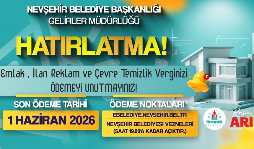 Nevşehir Belediyesi Vezneleri Saat 19.00’a Kadar Açık Olacak