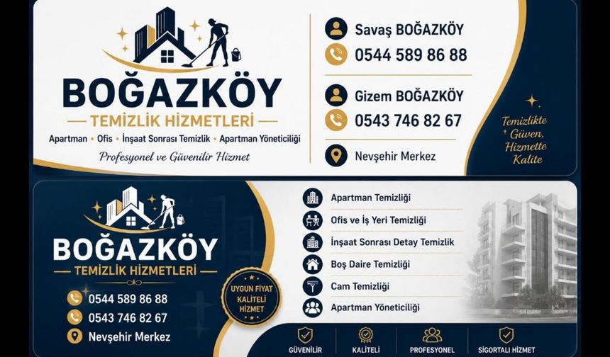 Nevşehir'de Profesyonel Temizlik Hizmetlerinde Güvenin Adresi: Boğazköy Temizlik Hizmetleri