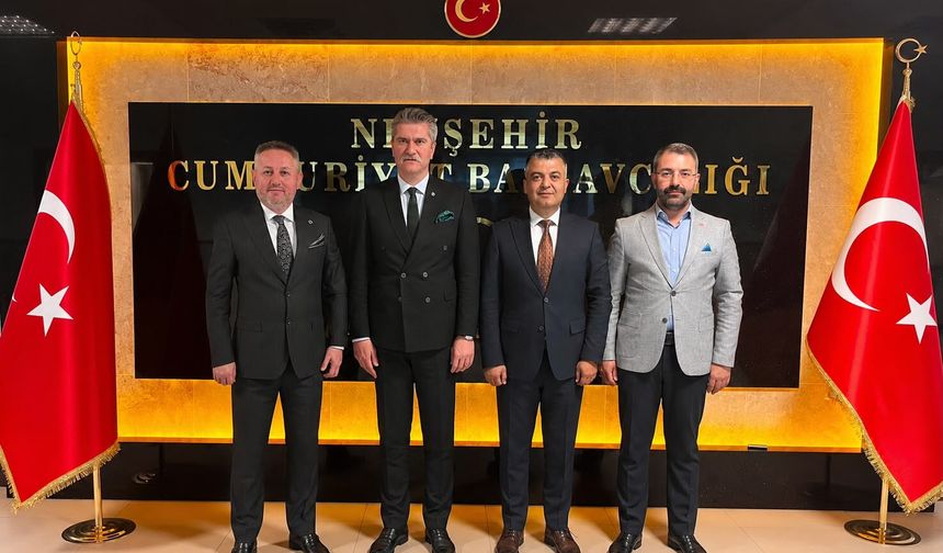 Belediye Başkanlarından Nevşehir Cumhuriyet Başsavcısı Adem Çalış'a Hayırlı Olsun Ziyareti