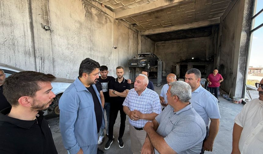 Milletvekili Emre Çalışkan’dan Lale Sanayi Sitesi’ndeki Yangının Ardından Geçmiş Olsun Ziyareti