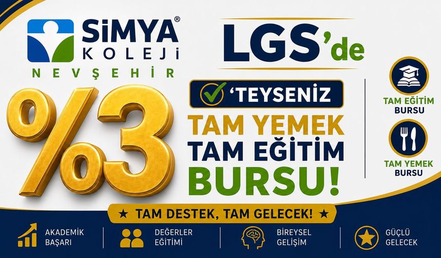Nevşehir Simya Koleji’nden LGS Başarısına Burs Desteği