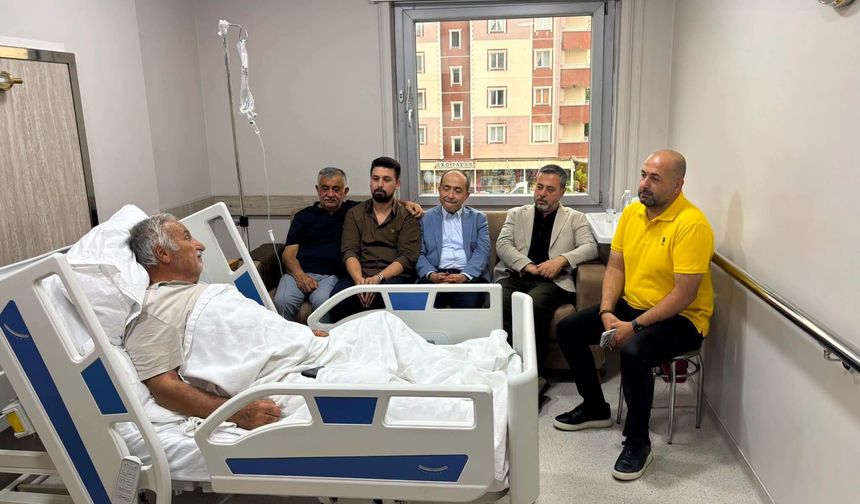 İbrahimpaşa Mahalle Muhtarı Hallav Tuncay Orhan’a Geçmiş Olsun Ziyareti