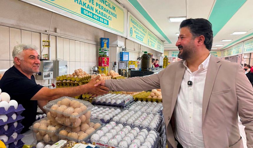 Milletvekili Emre Çalışkan'dan Kapalı Pazar Yeri Ziyareti