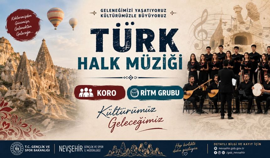 Türk Halk Müziği Koro ve Ritim Grubu Çalışmaları İçin Başvurular Başlıyor