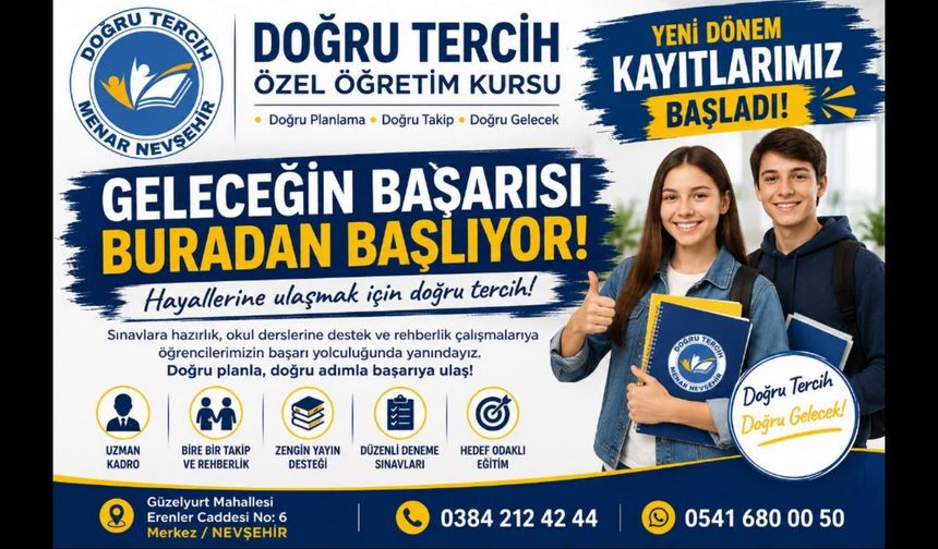 Çocuğunuzun Başarısı İçin Doğru Tercih!: Doğru Tercih Özel Öğretim Kursu’nda Yeni Dönem Kayıtları Başladı!