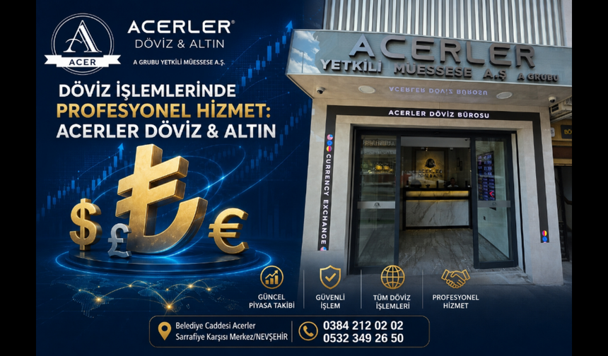 Nevşehir’de Döviz İşlemlerinde Profesyonel Hizmet: Acerler Döviz & Altın