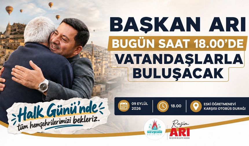 Başkan Arı, Bugün Saat 18.00’de Vatandaşlarla Buluşacak