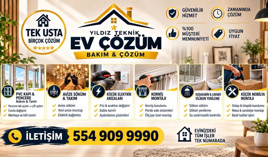 Yıldız Teknik Ev Çözüm, Evlerdeki Küçük İşlere Tek Noktadan Çözüm Sunuyor