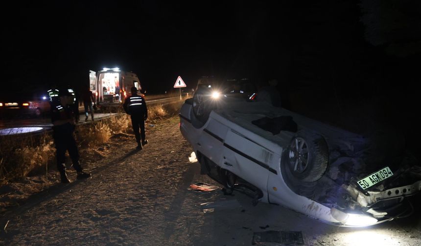 Nevşehir'de Kontrolden Çıkan Otomobil Takla Attı: 1'i Ağır, 5 Yaralı