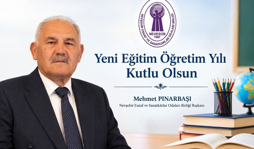 Mehmet Pınarbaşı’dan Yeni Eğitim-Öğretim Yılı Mesajı