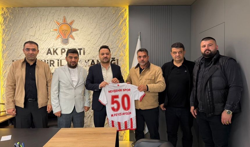 Nevşehir Spor yönetimi, AK Parti İl Başkanı Aygün’ü ziyaret etti