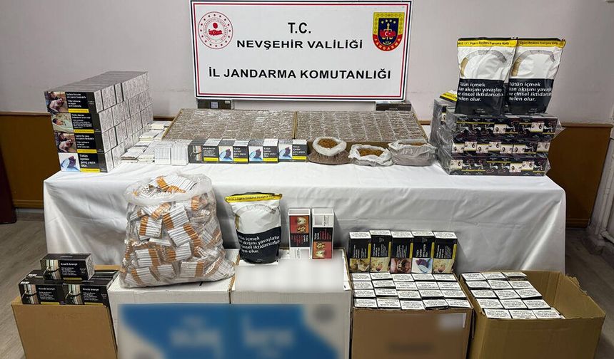 Nevşehir’de Jandarmadan Kaçak Tütün Operasyonu: Binlerce Makaron Ele Ge geçirildi