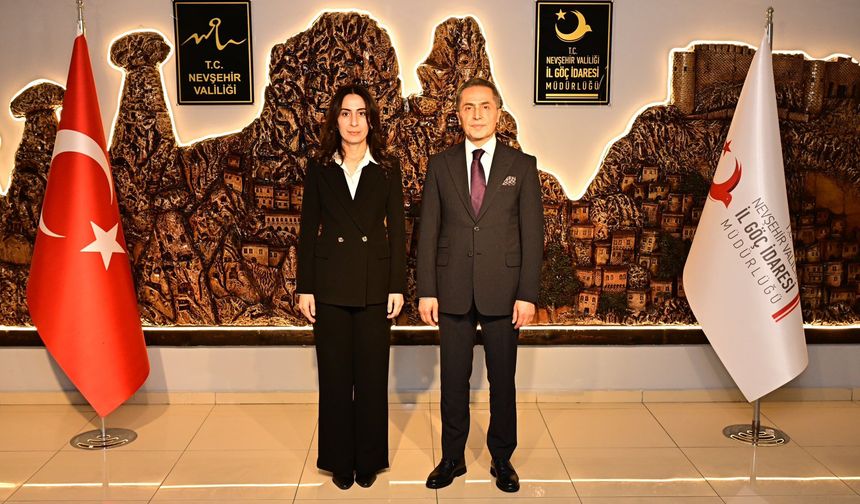 Vali Hüseyin Kök’ten Nevşehir İl Göç İdaresi Müdürü Derya Erdoğan’a Ziyaret