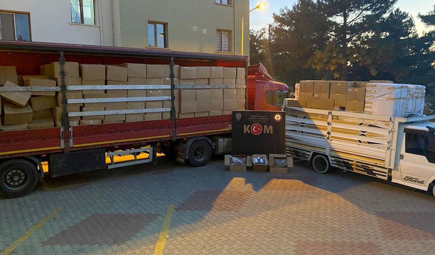Nevşehir’de 12 Ton Kıyılmış Tütün, 1 Milyon 380 Bin Boş Makaron Ele Geçirildi
