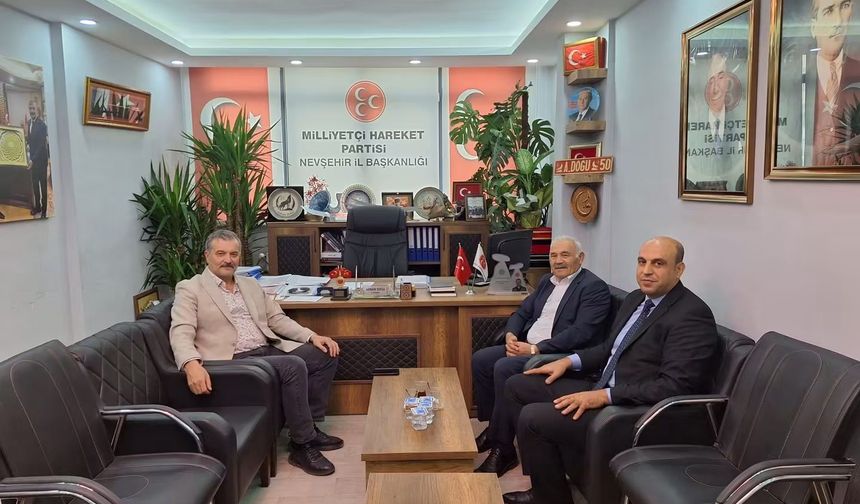 Birlik Başkanı Mehmet Pınarbaşı’ndan MHP Nevşehir İl Başkanı Adnan Doğu’ya Hayırlı Olsun Ziyareti