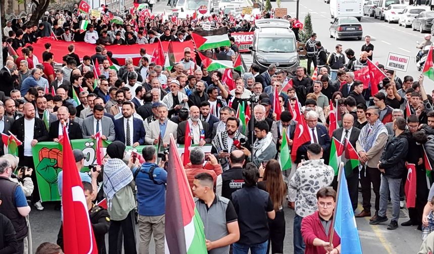 Nevşehir’de Gazze’ye destek yürüyüşü düzenlendi
