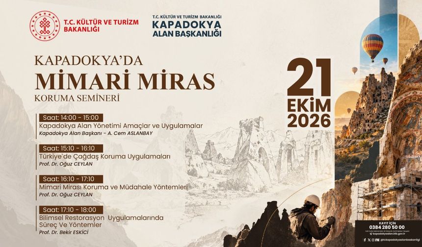 “KAPADOKYA’DA MİMARİ MİRAS” KORUMA SEMİNERİ DÜZENLENECEK