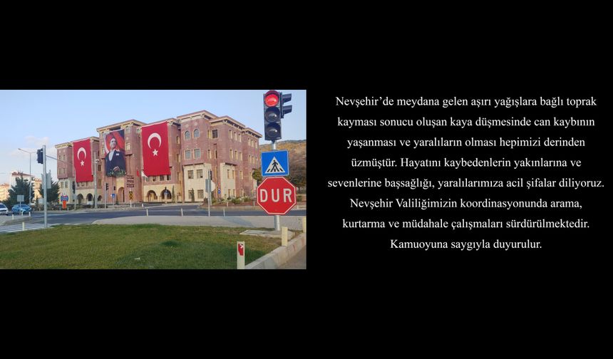 Kapadokya Alan Başkanlığından Göreme’deki Kaya Düşmesine İlişkin Açıklama