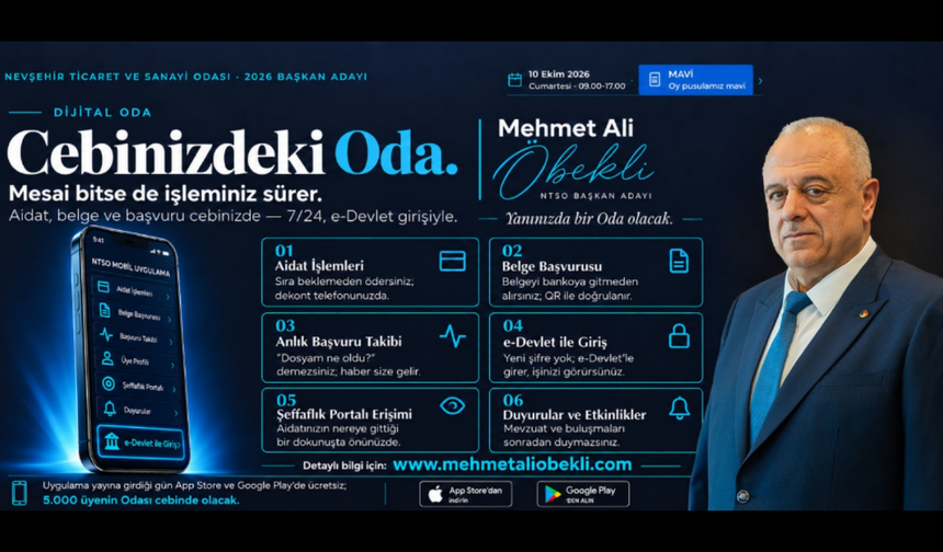 NTSO Başkan Adayı Mehmet Ali Öbekli’den “Dijital Oda” Projesi