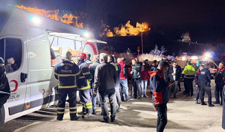Türk Kızılay Nevşehir, Göreme’deki Arama Kurtarma Çalışmalarında Ekiplerin Yanında Oldu