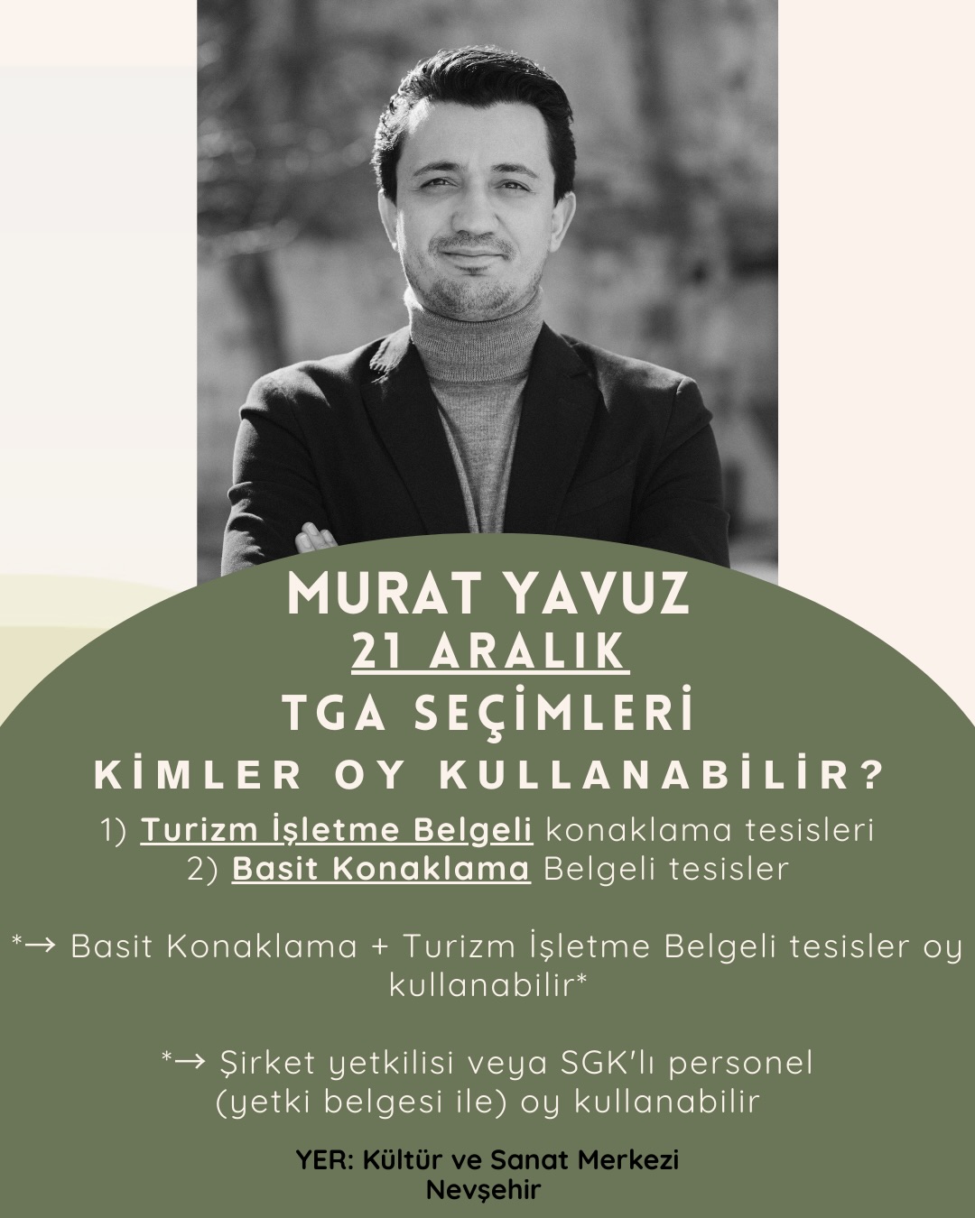 21 Aralık Pazar – Nevşehir Kültür Merkezioy Kullanmak Için Basit Konaklama Turizm İşletme Belgen