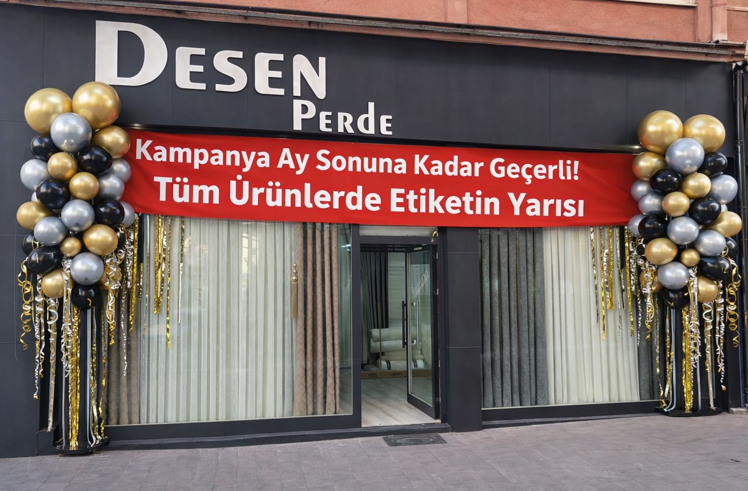 Desen Perde’de Ay Sonuna Kadar Tüm Ürünlerde Etiketin Yarısı Kampanyası