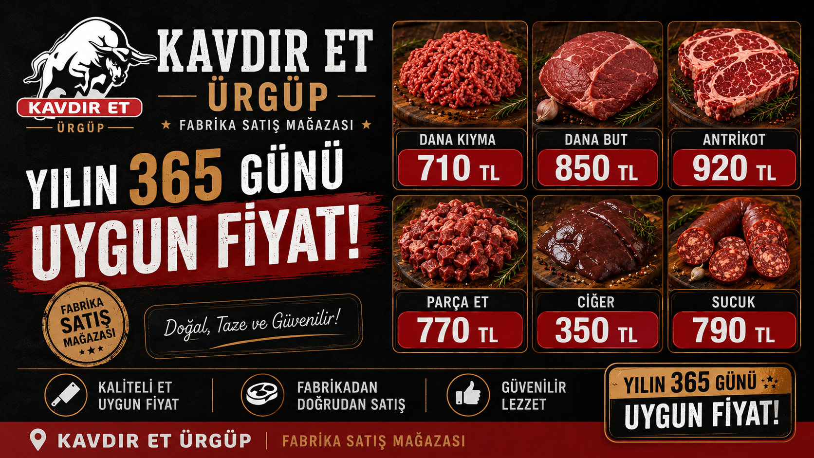Kavdır Et Fabrika Satış Mağazası’ndan Ürgüp’te Dikkat Çeken Kampanya
