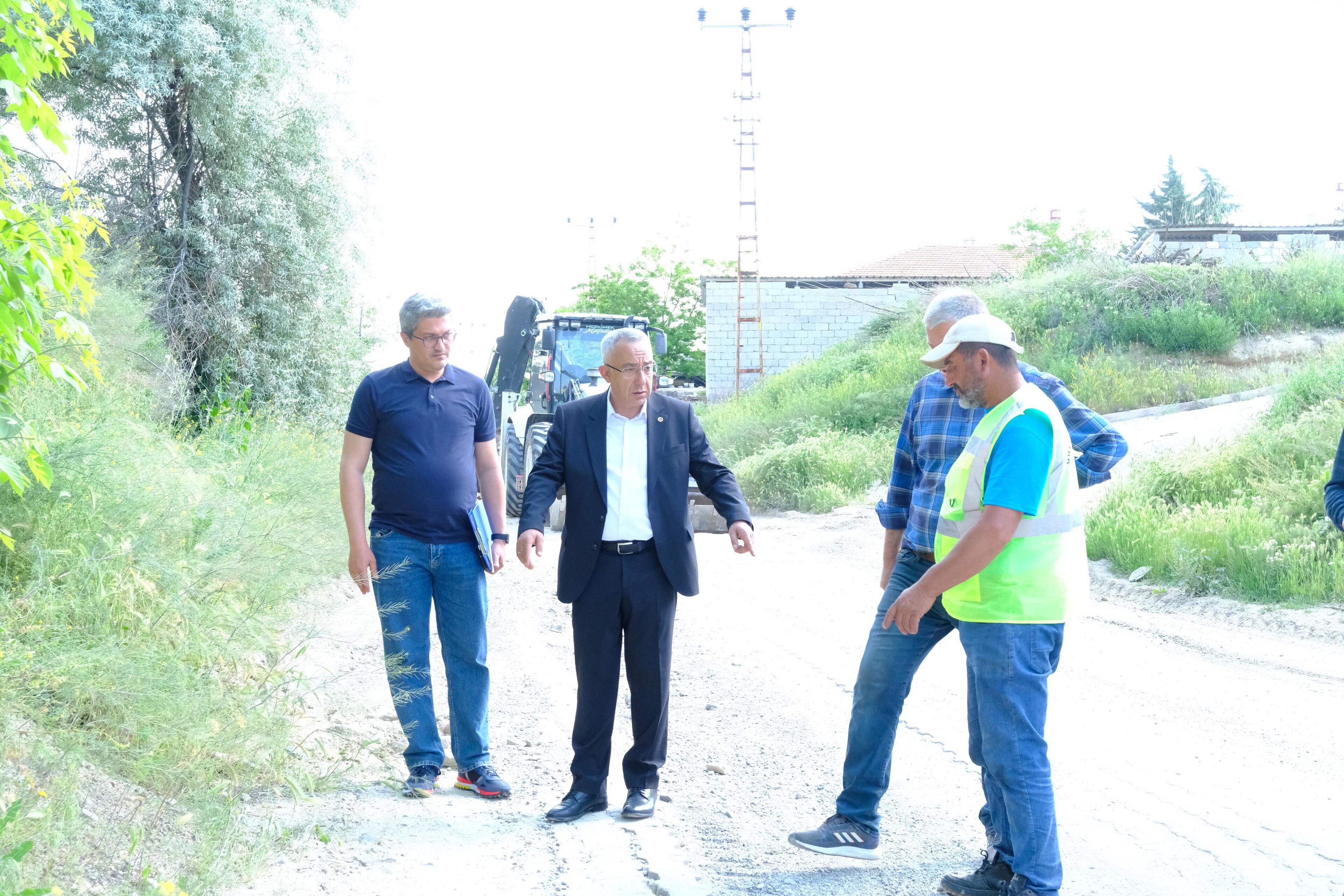 Başkan Erkan Çiftci Tuzköy’de Devam Eden Çalışmaları Yerinde İnceledi