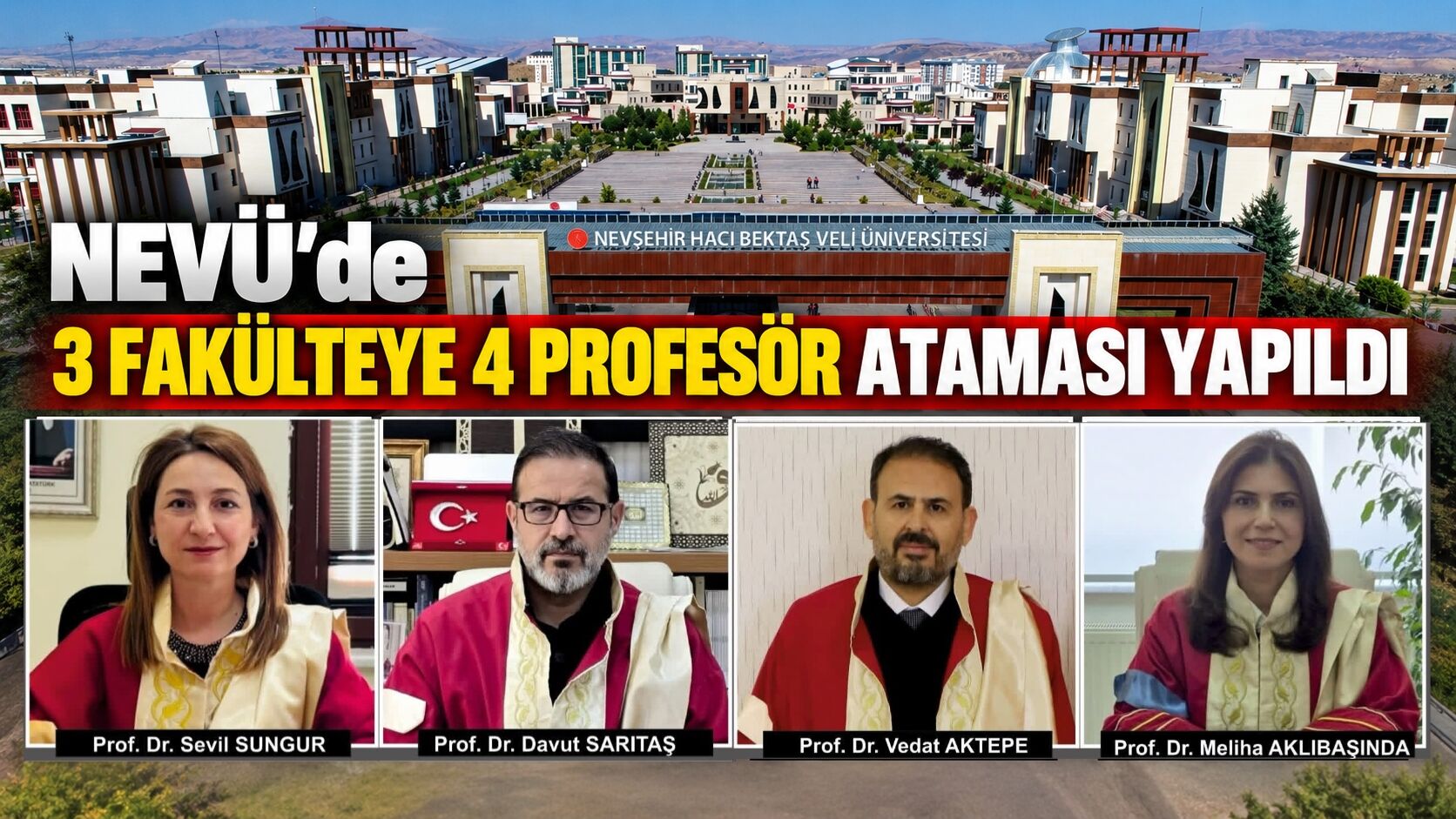 NEVÜ’de 3 Fakülteye 4 Profesör Ataması Yapıldı