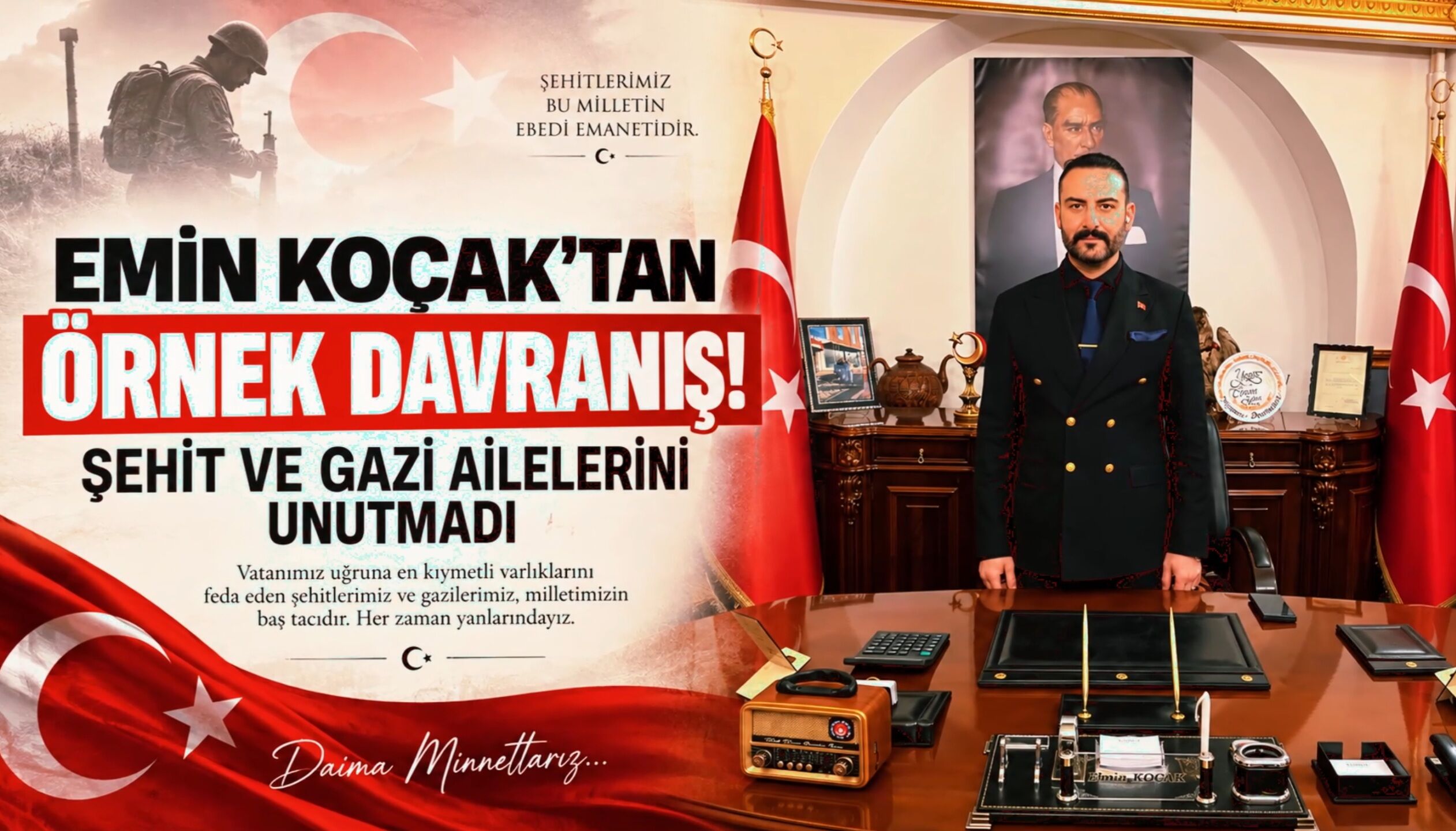 Hayırsever İş İnsanı Emin Koçak, Gaziler Günü’nde Gaziler ve Aileleriyle Bir Araya Geldi