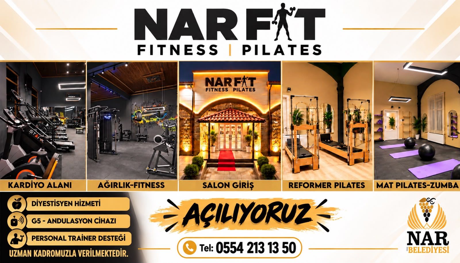 Nar Fit Fitness Pilates Kapılarını Açıyor: Fitness, Pilates, Zumba